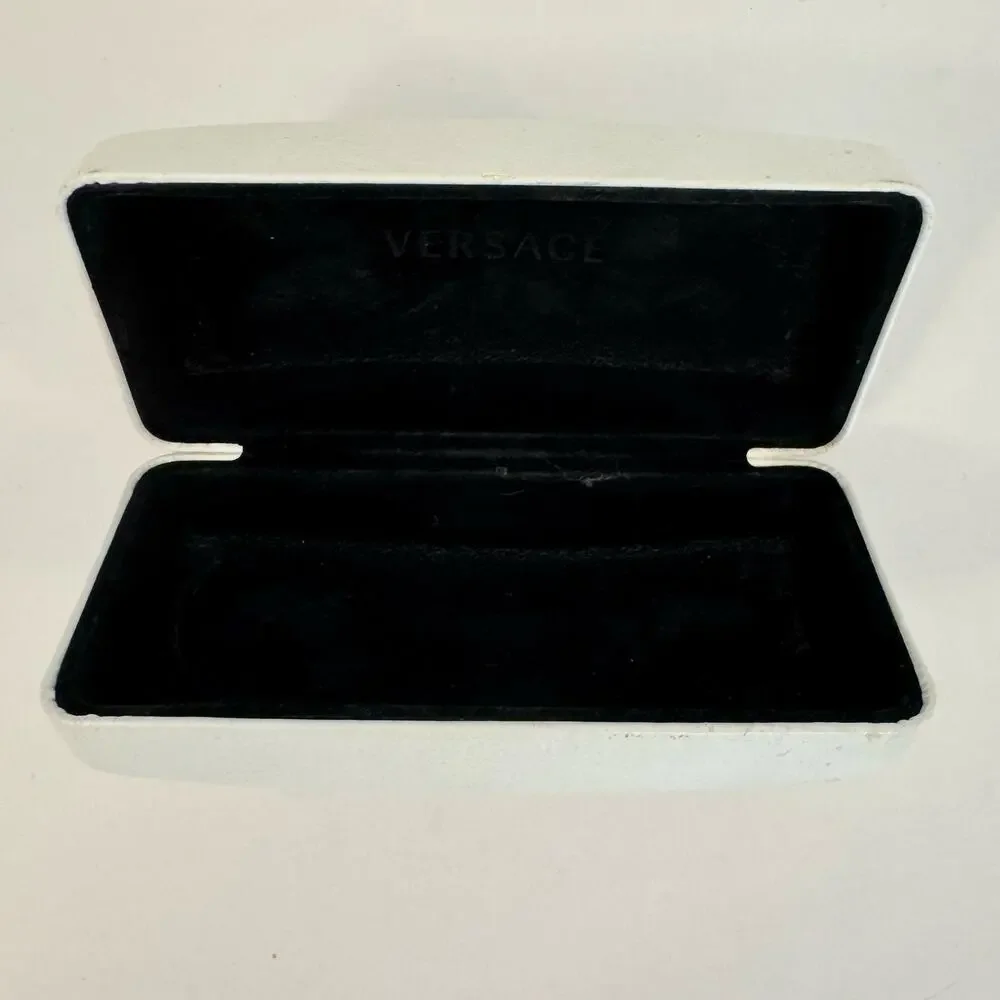 Versace Sunglasses Empty Case Replacement Hard Clam White